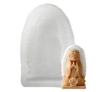 Praying Girl Candle Mold - Angel Figurine Silicone Casting Tool For DIY Craft | Flexible Heat Safe Form Perfect For Wax Plaster Fondant Clay Chocolate Candy Making Use
