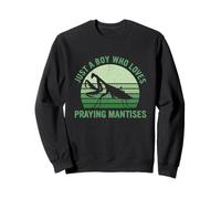 Praying Mantis est juste un garçon qui aime les insectes et les insectes rétro Sweatshirt