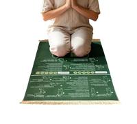 Praying Mat - 50x90cm Bilingual Educational Rug, Step by Step Prayer Learning Mat with Clear Instructions, Prayer Carpet, Kids Learning Prayers Rug for Room Home Travel School Porch Entryway