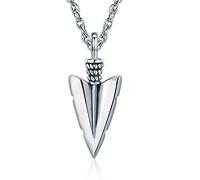 PRAYMOS pointe de flèche hommes collier S925 bijoux en argent Sterling pendentif personnalisé pour homme petit ami frère mari cadeau