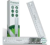 Prazisure Rapporteur d'angle numérique, fausse équerre en aluminum de 200 mm, appareil de mesure d'angle professionnel pour le travail du bois, la construction et le bricolage (2 piles incluses)