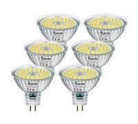 PRCNL GU5.3 MR16 Ampoules LED 6,5W Blanc Froid 6000K, Équivalent 60W Lampe Halogène, 700 Lumens, Angle de faisceau 120°, AC/DC 12V, Non-Dimmable, Sans Scintillement, Lot de 6