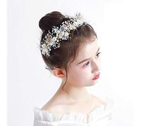 PRDGIRL Serre-tête de mariage pour fille avec strass, perles de cristal, fée, vigne dorée, accessoires pour cheveux pour petite fille, diadème auréole