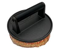 Pré-assaisonné - Savoir-faire du barbecue sans effort - Presse à hamburger en fonte - Moulin à hamburger robuste - Presse-poids de viande avec poignée résistante à la chaleur - Outil de barbecue pour