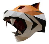 Pre-cut Siberian Tiger Animal Mask Paper Model 3D Papercraft Art Origami Costume Party