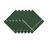 Pre de Provence - Lot de 6 Serviettes de Table à Manger à Rayures françaises, Style Ferme, 50,8 x 50,8 cm, Vert baumier