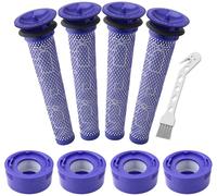 Pré et post-filtre pour Dyson V7/8 4+4 pièces Bleu