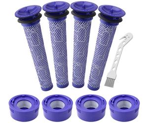 Pré et post-filtre pour Dyson V7/8 4+4 pièces Bleu