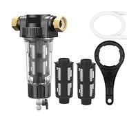 Pré-filtre for toute la maison Spin Down Filtre à eau for sédiments Préfiltre central Système de purification Contre-lavage Maille en acier inoxydable Système de filtre à eau(Host and 3x Filter)