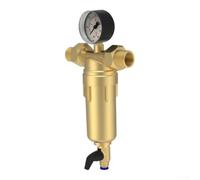 Pré-filtre Maison Entière 6L/min Gauge Pression(DN20) | pour vortex cyclonique, 40 microns, laiton pour durable, pour cuivre résistant, pour eau municipale