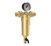 Pré-filtre Maison Entière 6L/min Gauge Pression(DN25) | pour vortex cyclonique, 40 microns, laiton pour durable, pour cuivre résistant, pour eau municipale
