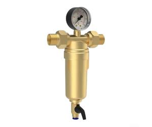 Pré-filtre Maison Entière 6L/min Gauge Pression(DN25) | pour vortex cyclonique, 40 microns, laiton pour durable, pour cuivre résistant, pour eau municipale