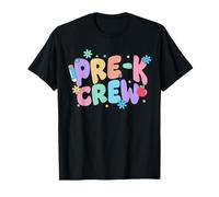 Pre-K Crew Floral Groovy, 1er jour d'un enseignant de maternelle T-Shirt