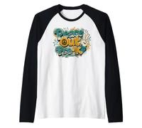 Pre-K Graduate Graffiti V Sign Peace Symbol Manche Raglan