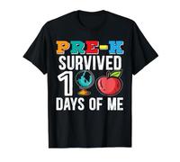 Pre-K Survived 100 Days of Me Enseignant de l'école T-Shirt Graphique avec Valeur