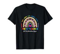 Pre-K Teacher Let The Adventure Begin Professeur pré-Scolaire Arc-en-Ciel T-Shirt