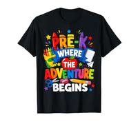 Pre-K Where The Adventure Begins Back to School T-Shirt