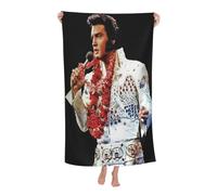 Pre*Sley Singer Ellviis Serviette De Bain En Microfibre 80 X 130 Cm King Of Rock Plush Serviette à Séchage Rapide Drap De Bain Ultra Absorbant à Thème Musical Essentiel Pour Spa Et Salle De Sport