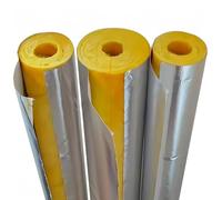 Pre Slit Pipe Insulation Rock Wool Tubing Aluminum Foil Sleeve,Fire Resistant High Temperature Steam Material(Id 133mm/5.24in,TH 30MM/1.2IN)