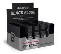 BioTech USA Black Blood Shot – Pré-entraînement sans sucre – Pamplemousse rose – 20 x 60 ml
