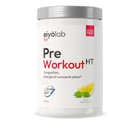 PRE WORKOUT HT | Booster Musculation sans Créatine | 3g de Bêta-Alanine + 3g d'Arginine + 4g de Citrulline + 200mg de Caféine + S7 | Énergie + Congestion Musculaire | 500g | Menthe Citron | Eiyolab