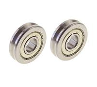 Preamer Lot de 2 poulies de guidage de roulement à billes, rainure en V de 2 mm, V6200ZZ, 10 x 35 x 9 mm, acier, scellé