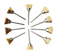 Preamer Lot de 20 brosses en laiton avec tige de 6,35 mm Compatible avec outil rotatif Dremel