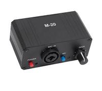 Préampli de Microphone, Booster de Gain de Micro 48V à Gain élevé, Sortie XLR de Puissance Fantôme à Faible Bruit, Préamplificateur de Micro, pour Amplificateurs de Microphones