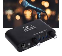 Préampli de microphone, entrées 3,5 mm et 6,35 mm, sortie d'entrée AV, gain réglable de 36 dB, préamplificateur avec atténuation sonore pour microphones dynamiques et à