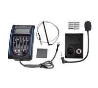 Préampli EQ 5 bandes, accordeur piézo numérique pour guitare acoustique avec rétroéclairage LCD, mode de réglage automatique, accordeur haute précision en plastique noir 98x58x40mm