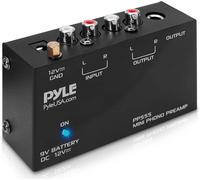 Préampli Phono Pour Platine Vinyle Mini Électronique Audio Stéréo Préamplificateur Pour Phonographe Entrée Rca, Sortie & Fonctionnement Ultra-Basse Bruit Alimenté Par Adaptateur Dc 12 Volts