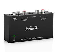 Préampli Phono, Préamplificateur stéréo électronique avec entrée RCA, Sortie RCA/TRS, Ampli pour Platine Vinyle Fonctionnement à Faible Bruit, avec Adaptateur DC 12 V