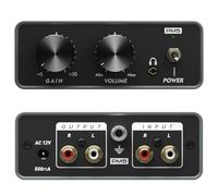 Préampli Phono, Professionnel Mini Préamplificateur | Préamplificateur Phonographe Stéréo Conçu avec Entrée/Sortie RCA, Sortie Earphone, Volume et Gain Réglables
