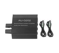 Préamplificateur Audio stéréo 2 entrées 2 Sorties |Mélangeur et Distributeur Audio 12 V CC pour Haut-parleurs/caissons de Basse |Contrôle des Basses et des aigus, Plug & Play avec