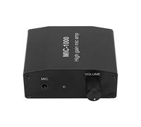 Préamplificateur de Microphone, Amplificateur Audio 3,5mm, Gain Élevé, Alimentation DC 5V, Portable, Kit d'Accessoires avec Amplification 1000x