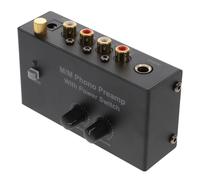 Préamplificateur Phono Mini Ampli Stéréo Noir pour Platine Vinyle
