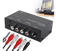 Préamplificateur Phono, Préampli De Platine Mini Préamplificateur Audio avec Adaptateur DC 12V, Préamplificateur Stéréo Métal à Faible pour RCA Entrée & Sortie, Préamplificateur de Tourne-Disque