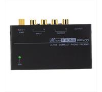 Préamplificateur phono ultra-compact PP400 avec interface RCA pour platine vinyle, amplificateur à tubes et enceintes (prise européenne).