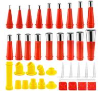 Prebarfun 42 Pièces Embout Cartouche Silicone, Buse Applicateur Joint Silicone Kit avec Canules et Embouts en Silicone Transparent pour la Cuisine, la Salle de Bains, la Chambre à Coucher