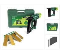 Prebena 2XR-J50 Cloueur pneumatique 5-7 bar + Coffret de transport + 5000x Pointes Brads 40mm - en acier galvanisé, résine