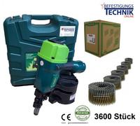 Prebena Cloueur pour bobines 8XR-CNW90 + CNW31/90BKRI Clous pour bobines tige annulaire 3600 pièces