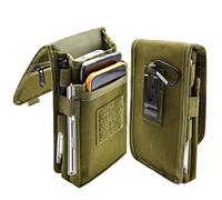 Prebene Double étui de téléphone, pochette de ceinture pour téléphone, grand support pour smartphone, pochette tactique multifonction, support de téléphone portable pour le travail, la randonnée, le