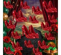 Preboun Lot de 15 décorations de fête à talons rouges à suspendre pour fête sur le thème de la sorcière, Halloween, talons, plafond, décoration pour salle de ournitures d'anniversaire