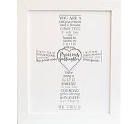 Precious Goddaughter Keepsake Frame - Gift for Goddaughter from Godparent for Baptism or Christening