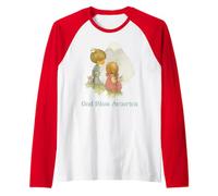 Precious Moments Dieu Bénisse l'Amérique Manche Raglan