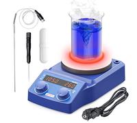 PRECIPETTE Agitateur Magnétique Chauffant Digital 1500rpm 280°C 5L Agitateur Magnétique à Plaque Chauffante 135mm Numérique Mélangeur Magnétique de Laboratoire avec écran LED
