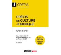 Précis de culture juridique - CRFPA - Examen national Session 2025: Grand oral
