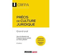 Précis de culture juridique - CRFPA - Examen national Session 2024: Grand oral