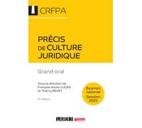 Précis de culture juridique - CRFPA - Examen national Session 2025: Grand oral