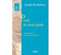 Précis de droit public - Réimpression de l'édition de 1937